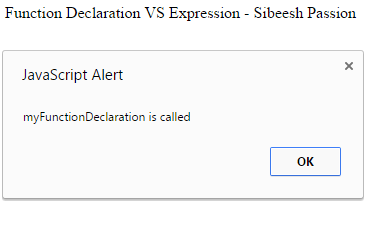 Function Declaration And Function Expression