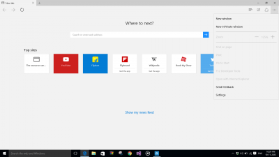 Open Edge Browser in Windows 10